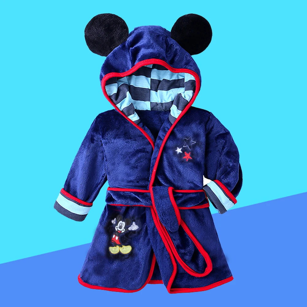 Flannel Pajamas Children Pijama Infantil Kids Mickey Pyjamas Boys Girls Sleepwear Robe