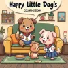 Happy little Dog's Coloring Book 24 Unique Pages For Adults & Teens Relaxation Educational Doodles Book For Relaxation Gift 1