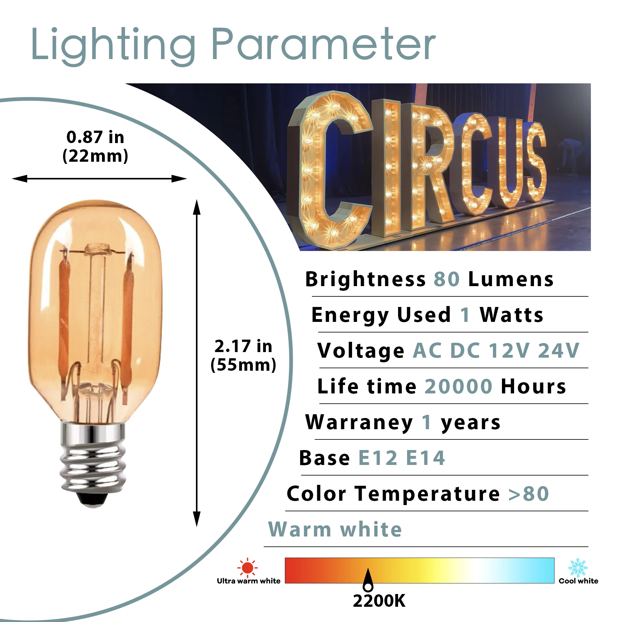 GANRILAND E14 Led Dimmbare Lampe E12 E14 220 V 0,5 W 1 W 2 W LED Lampe LED  Filament Nacht licht Kronleuchter LED Edison Lampen C7 T20 T22 - AliExpress