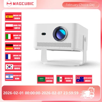 Magcubic HY450MAX 1100 Ansi LED Native 1080P Projector Android 14 Beam 8K Projectors Wifi6 Movie Home Theater Voice Control