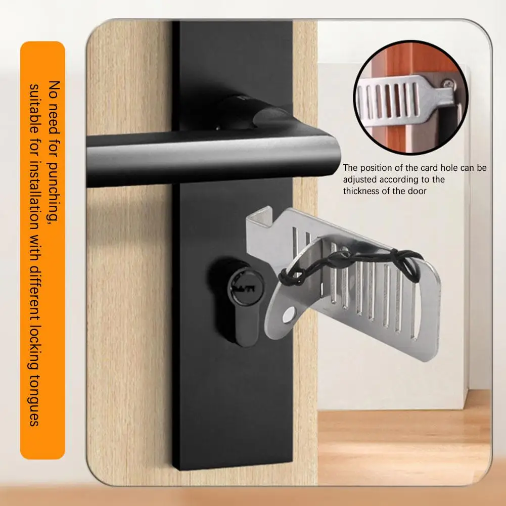 Portable Door Lock Security For Travel Heavy Duty Extra Lock Stoppers For Additional Privacy & Safety In Home Hotel Apartme O5F1