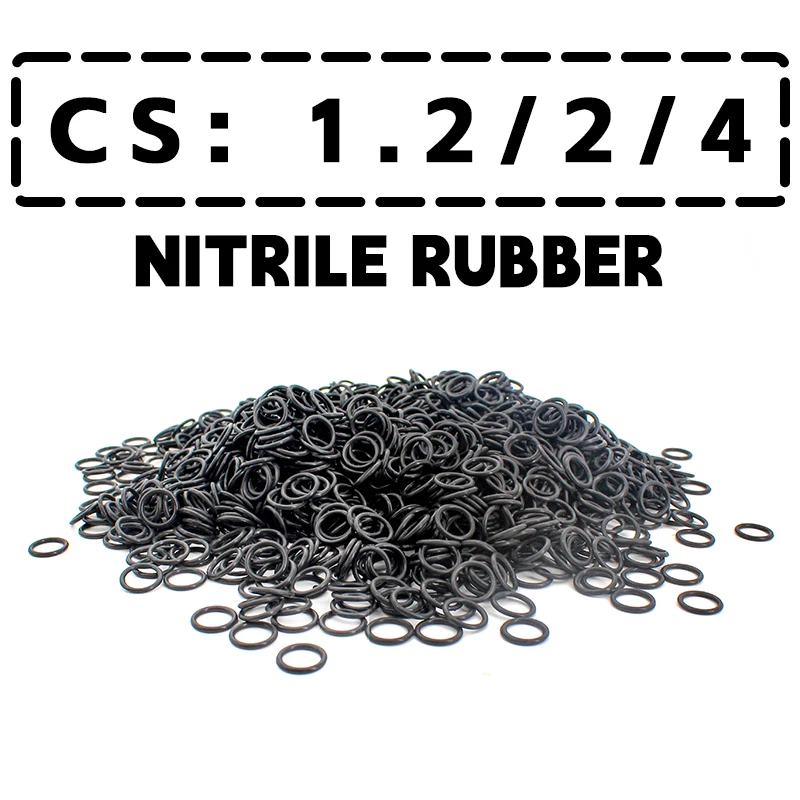 O-ring 1.2/2/4mm Cross Section NBR Nitrile Rubber Sealing Gasket Rubber Washer Ring rubber o rings,sealing gasket,rubber washers,keycap o rings,silicone o rings
