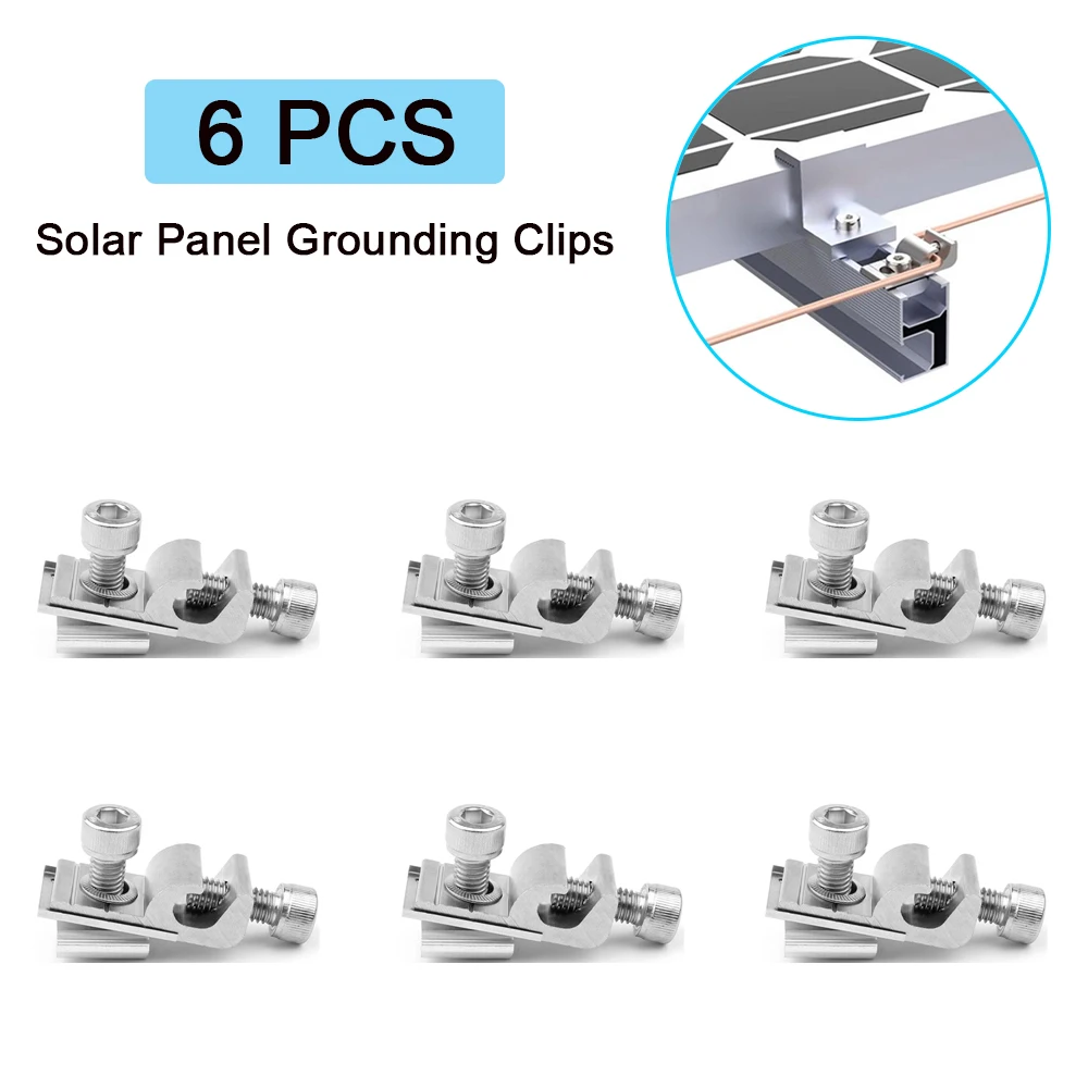 Solar Mounting Bracket Grounding Lug Photovoltaic Panel Corrosion Resistant Grounding clamp Solar System Mount Clip,solar panel mounting set,solar panel clips