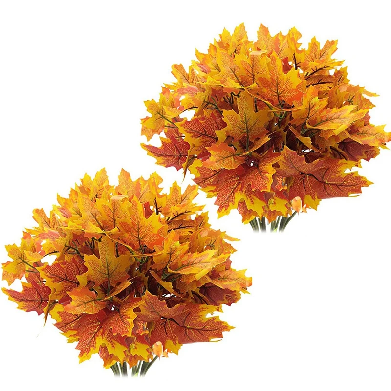 Лидер продаж XD-искусственные кленовые листья ветки осенние 10 пряди Осенние
