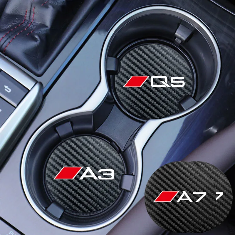 Premium Leather Car Coaster Set - Anti-Slip Water Cup Pads