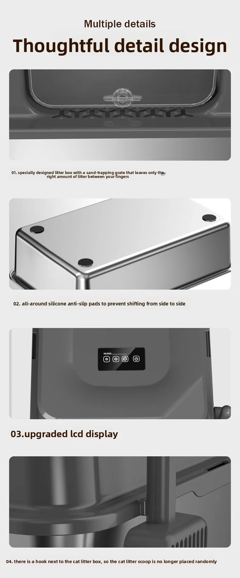 Automatic Self Cleaning Cat Litter Box Large Covered Deodorizing_voghion.com