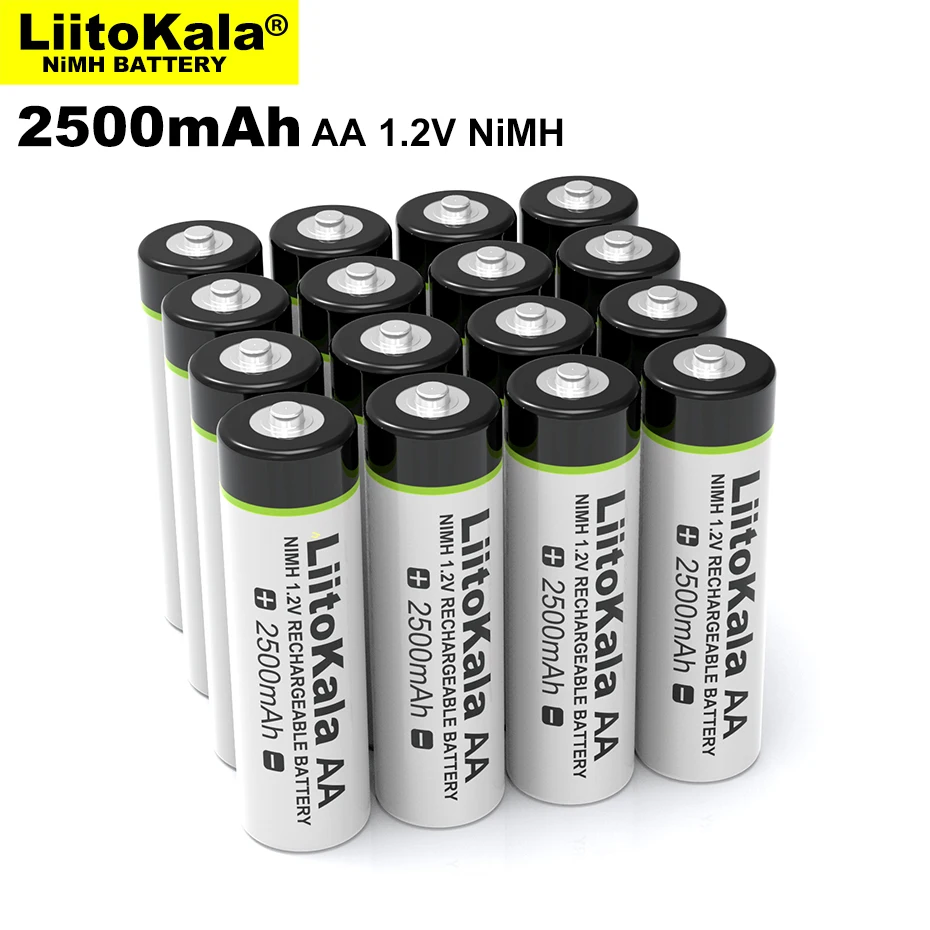 Liitokala-bateria Recarregável Ni-mh 1.2v aa 2500mah Pistola de Temperatura Controle Remoto Mouse Baterias Toy 450 Pcs - Image 2