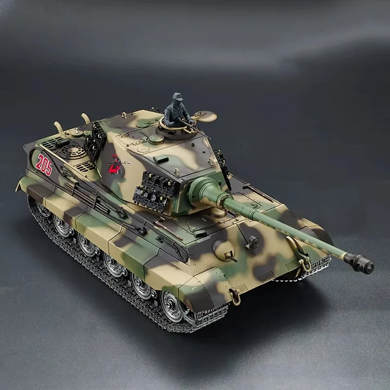 헝롱 3888A 독일 타이거 킹 무선 조종 탱크 모델 (발사 기능 포함) 2.4G 주파수 중전차 장난감 다기능
