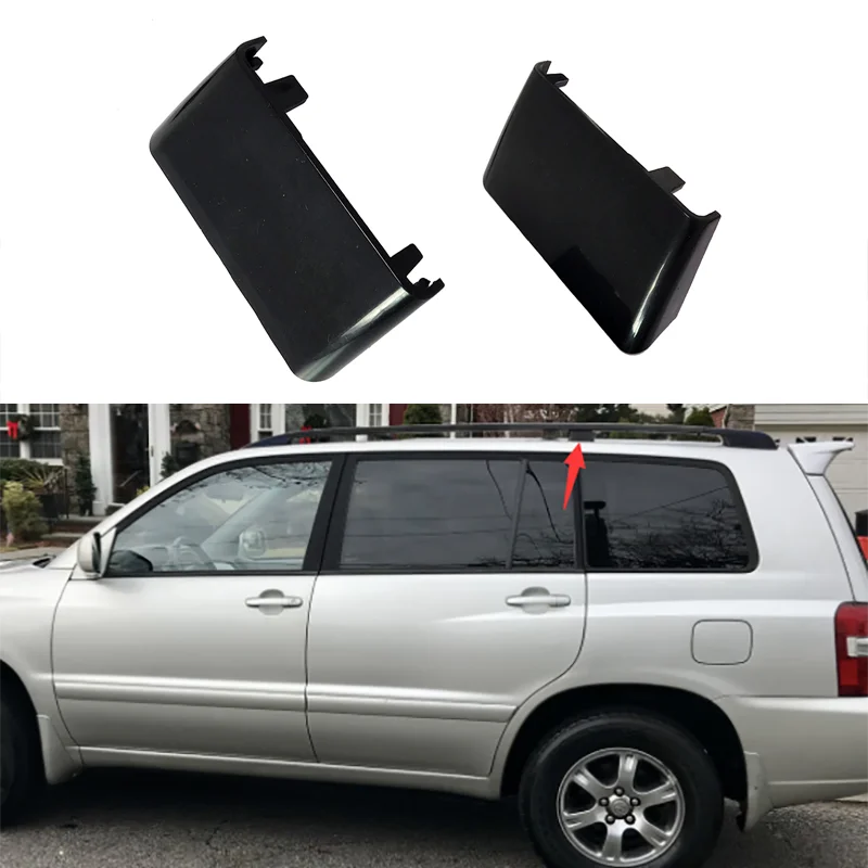 Per Toyota Highlander 1998-2007 Black Center Roof Rail Rack Clip Cover Lato Passeggero Driver Middle Caps 63495-48010 Sostituire 2 Pz