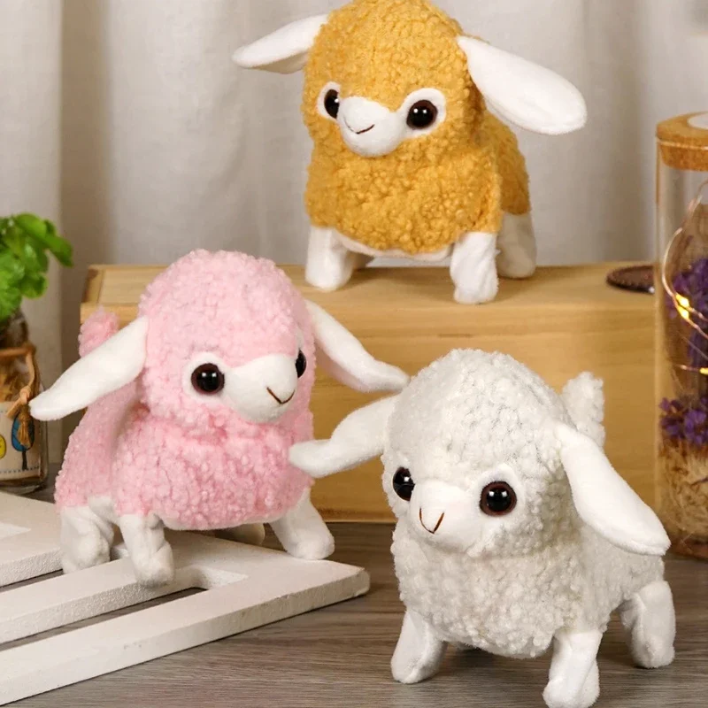 Cute Electronic Interactive Pet Sheep Plush Toys Walking Panda Simulation Realistic Interactive Stuffed Animals Peluche Dolls
