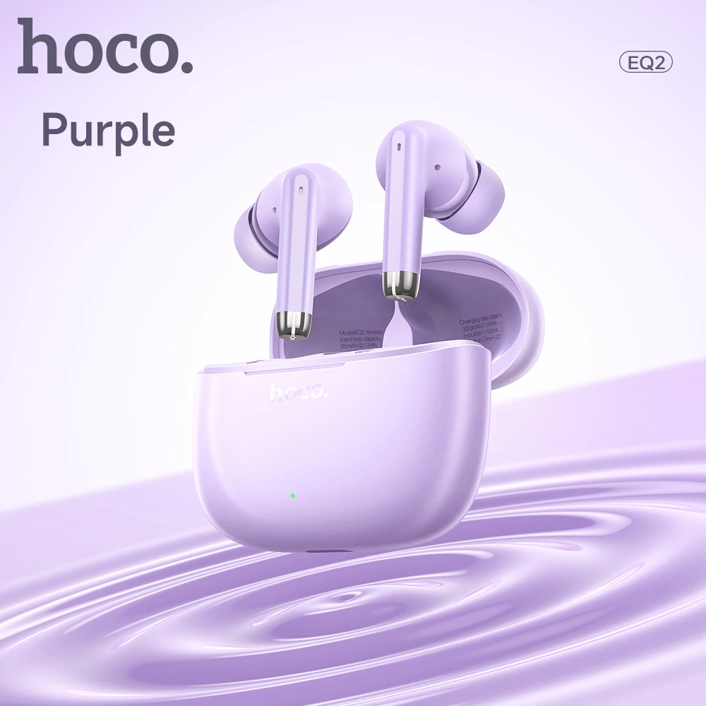 HOCO EQ2 True Wireless Bluetooth 5.3 Earbuds Touch Control Stereo In-Ear Headphones with Built-In Microphone for Sports