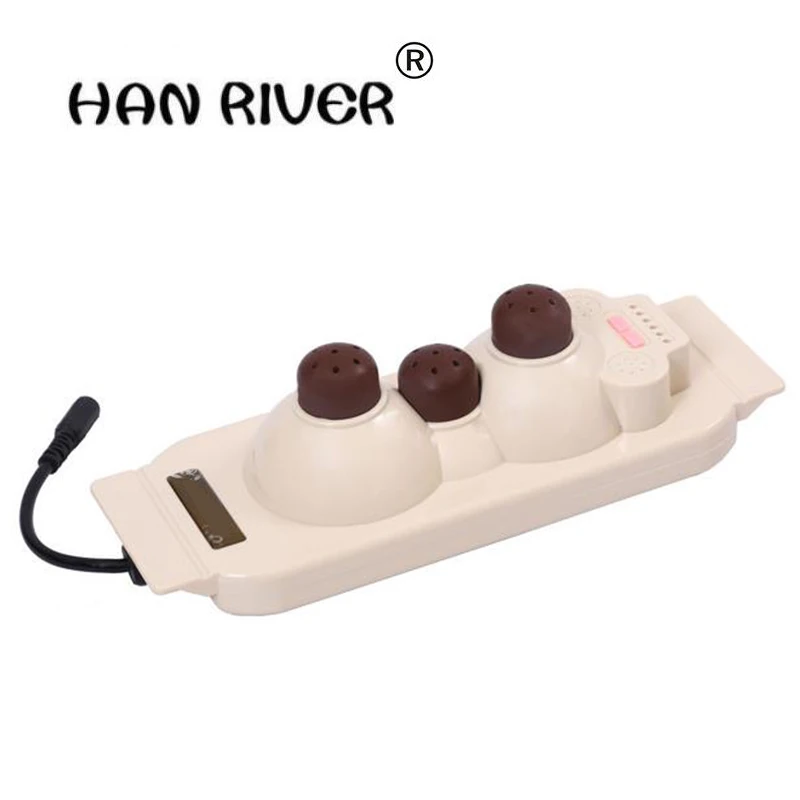 Germanium stone therapy apparatus with physical therapy 3 ball head heat meter warm neck guard to protect the waist