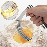 Mélangeur de pâte manuel en acier inoxydable, mélangeur de farine à 5 lames, coupe-pâtisserie professionnel, mélangeur de pâte, outil de cuisson de beurre de cuisine 2