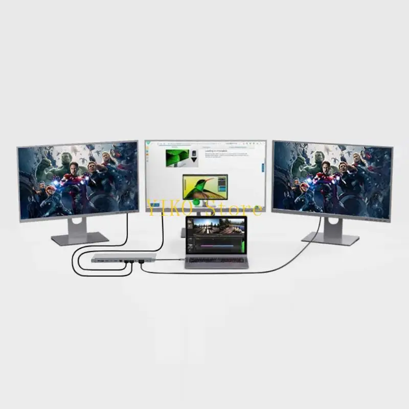 K32C Type-C 허브 도킹 스테이션 RJ45 기가비트 Lan PD 노트북 도킹 스테이션용 듀얼