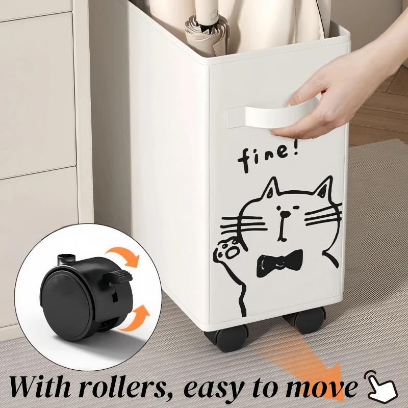 1/2Pcs Portable Yoga Mat Storage Basket With wheels Desk Toy Sundries Space-Saving Organizer Fold Multi-Purpose open Storage Box