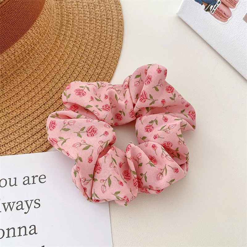 Bandes élastiques Pour Cheveux Avec Fleurs Roses Et Rouges - Accessoires Fille/femme - Neuf Sans étiquette