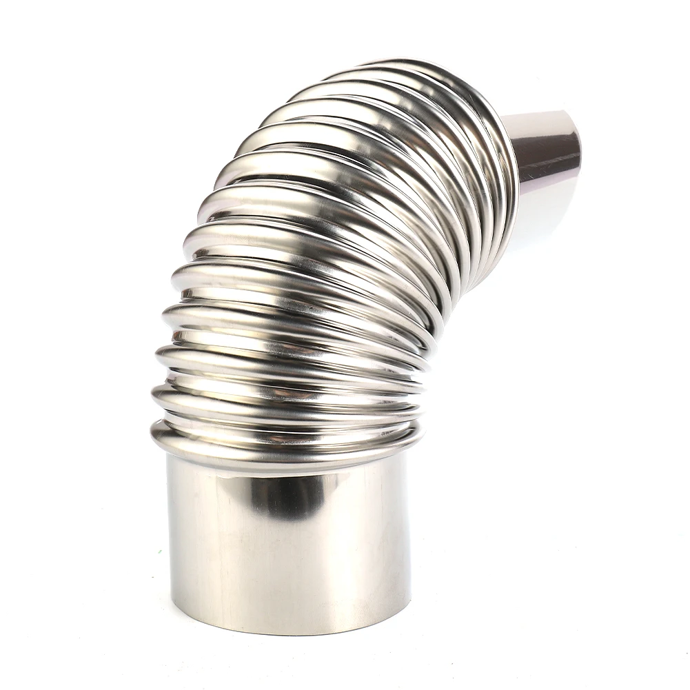 90 Degree Flue Elbow Pipe Chimney Liner Bend Stainless Steel Multi Flue Stove Pipes Wood Stoves Chimney 60/70/80mm
