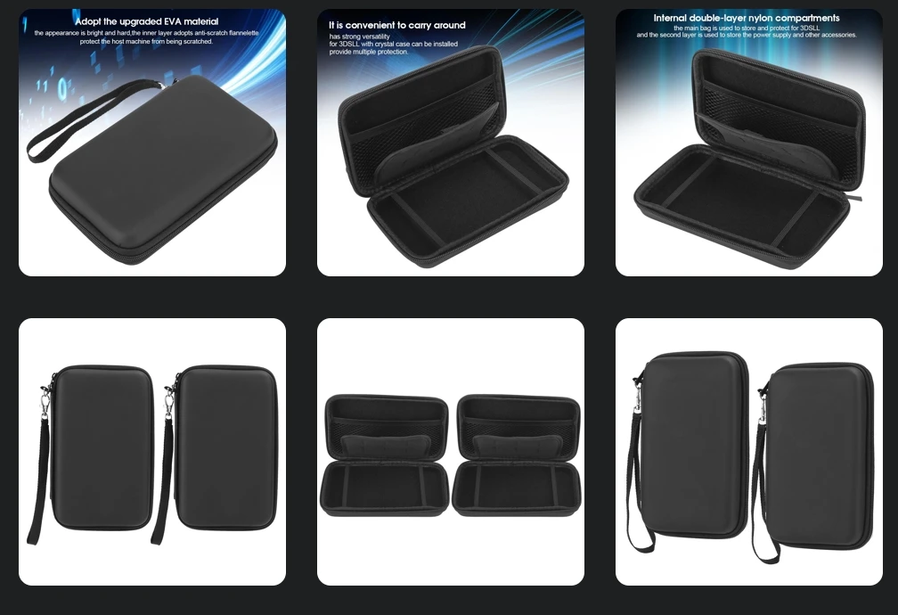 Waterproof EVA Hard Shield Carrying Case with Detachable Wrist Strap