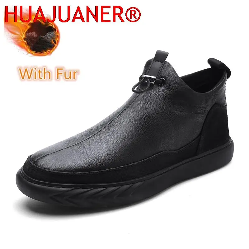 

Men Spring Autumn Slip-On Loafers Comfortable Leather Casual Sneakers Trendy British Non-Slip All-Match Shoes Men Size 38-44
