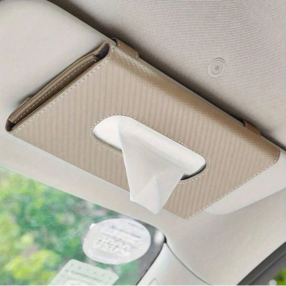car tissue holder Car Tissue Holder Car Sun Visor Napkin Case Multifunctional PU Leather Back Seat Tissue Box Bag For All Models