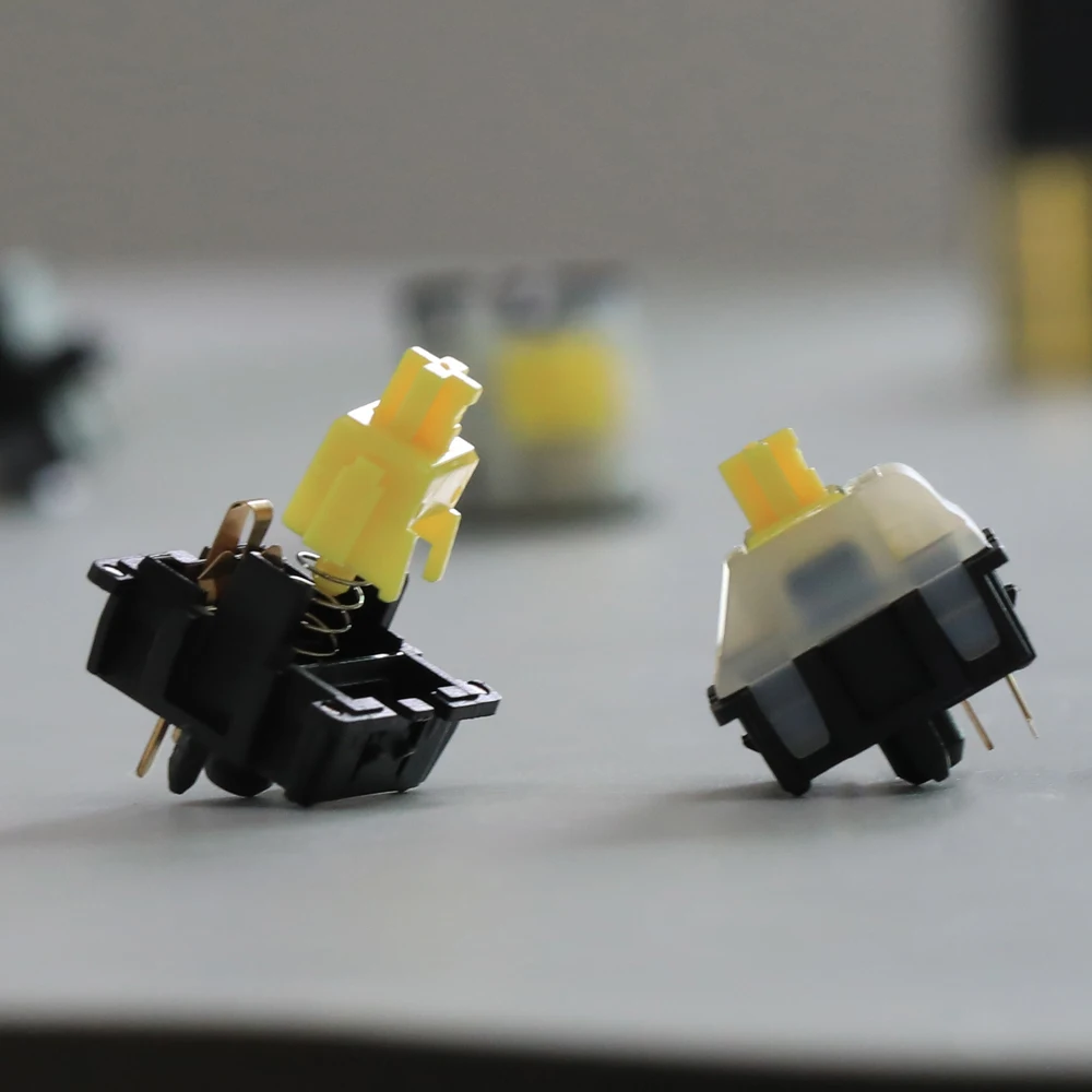 Gateron Leitoso Superior Preto Inferior Amarelo Interruptor Linear 5pin para Interruptores de Teclado Mecânicos - Imagem 2