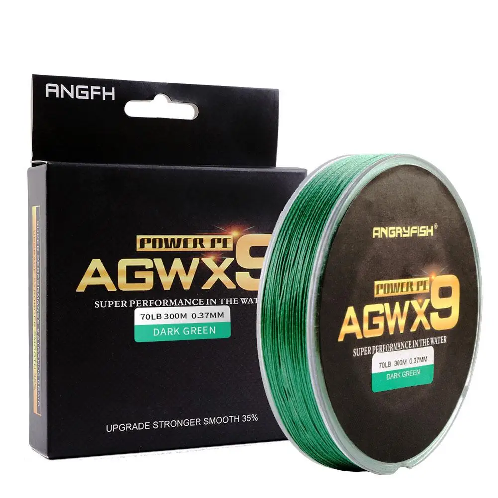 

Angryfish Agwx9 Braided Fishing Line 300m Super Strong Smooth Pe Fishing Line Fishing Tackle Tools