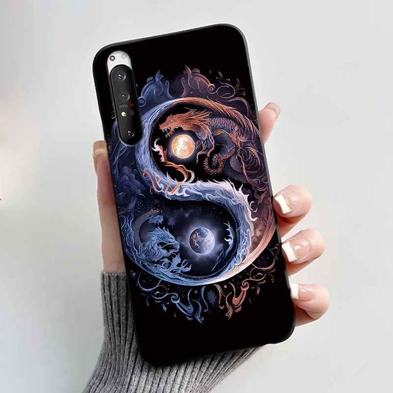 Luxury Cute Cat & Love Rabbit Black Silicone Soft Phone Case