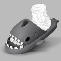 2024 Men EVA Shark Sandals Women Outdoor Beach Thick Soled Slippers Adult Non-slip Summer Slides Couple Cute Solid Color Shoes - Image 4