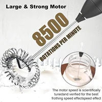 MINI Milk Frother USB Rechargeable 3 Speeds Foam Maker Coffee Whisk Mixer Electric Handle Blender Egg Beater 3