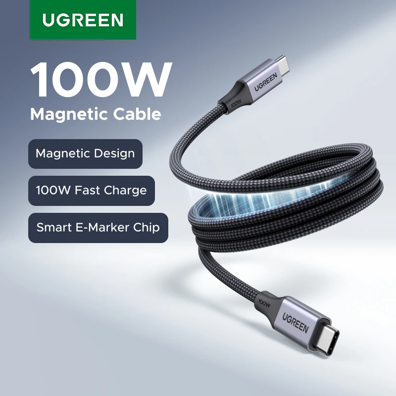 UGREEN Magnetic USB-C to USB-C 100W Fast Charging Cable