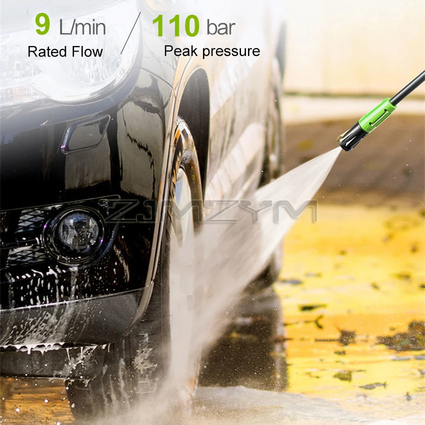 1500W 220V 110bar Pressure Washer Car Dry Cleaning Portable Car