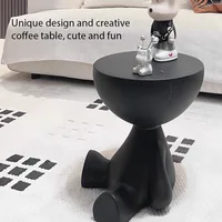 Modern Creative Bear-Shaped Plastic Nightstand Multi-Functional Bedside Table Easy Assembly for Living Room and Bedroom Storage 4