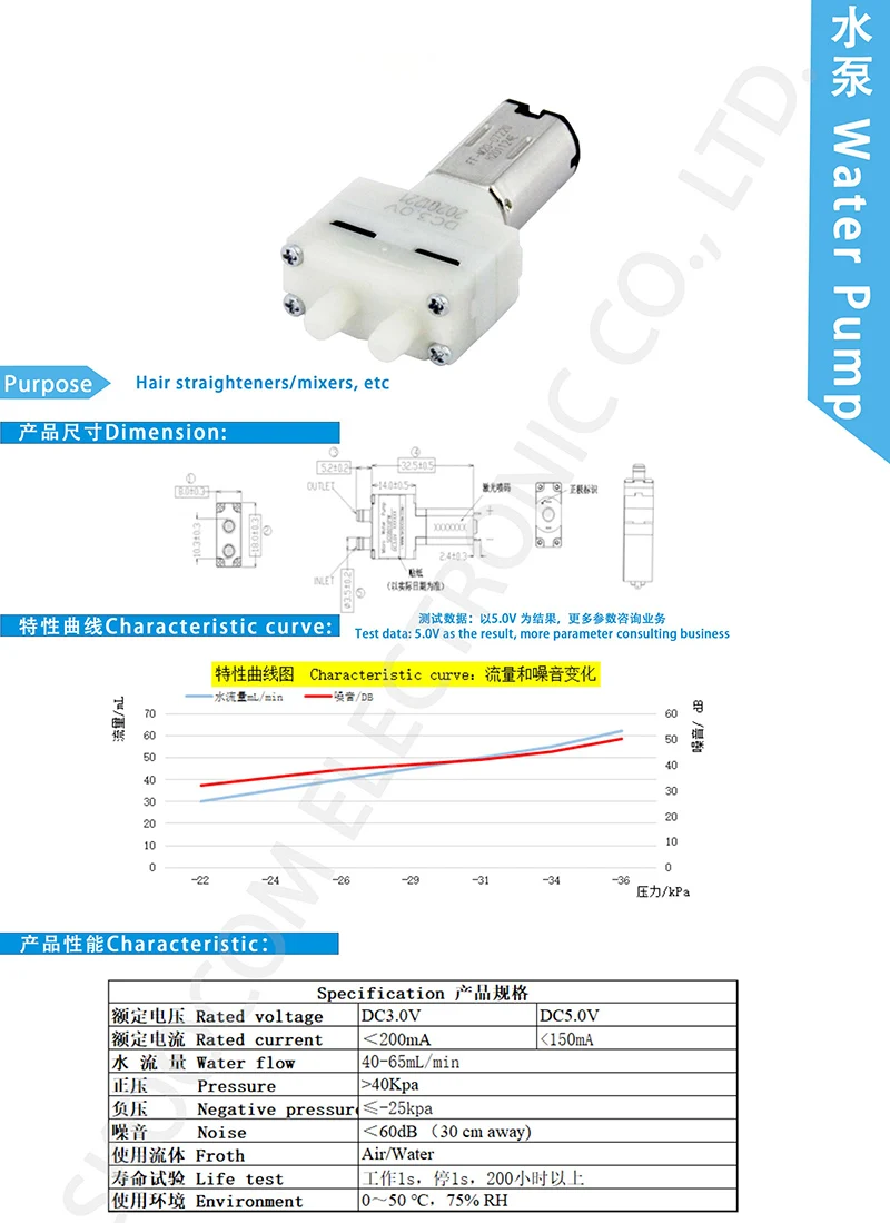 SC3101PW DC 3V 3.7V 5V Mini Vacuum Pump Micro M20 Diaphragm Air Oxygen Pump Negative Pressure Suction Water Pump Medical Pump