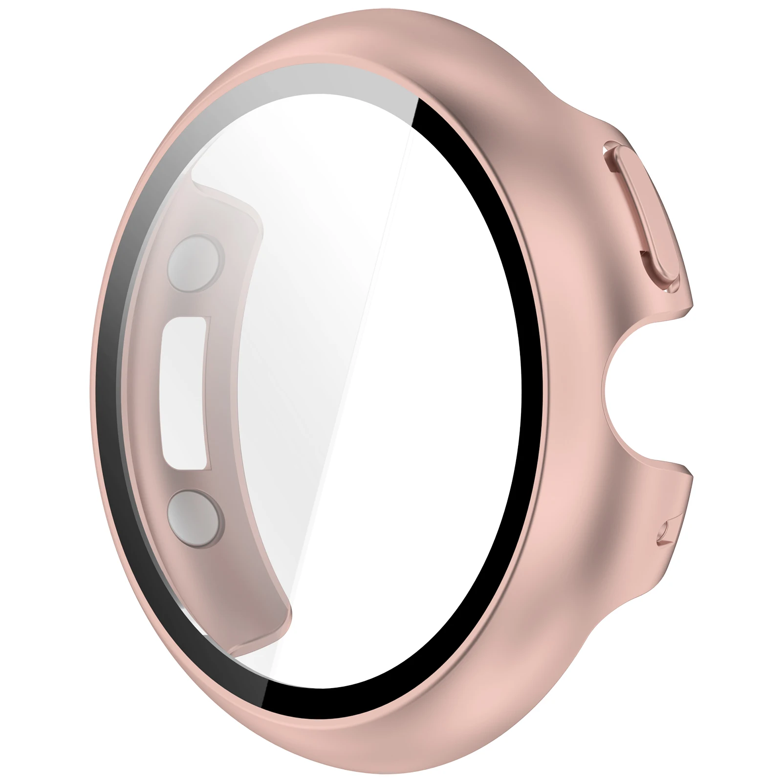 Premium Tempered Glass Protective Watch Case with Shell Bumper