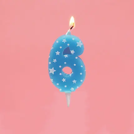 Bougies d'anniversaire pour filles et enfants de 0 à 8 ans