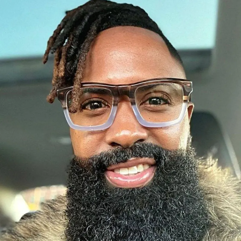 

Retro Acetate Glasses Frames Big Frame Men Women Optical Fashion Computer Glasses 50042