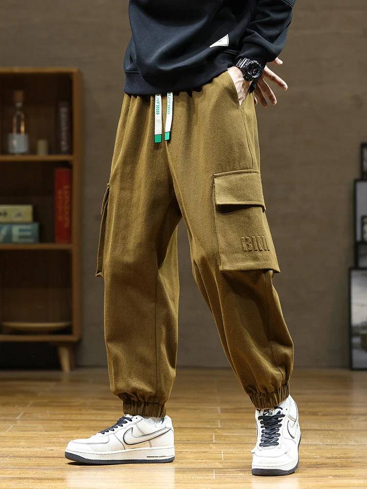2023 New Autumn Cargo Pants Men Multi-Pockets HIP Hop Streetwear Cotton Casual Baggy Joggers Male Harem Trousers Large Size 8XL 3