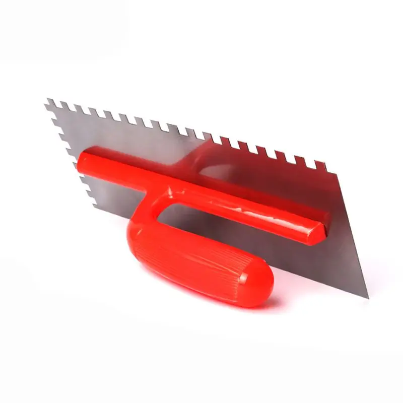 8x8mm/6x6mm Stainless Steel Plaster Finishing Trowel Square Notch Anti-slip Tile Scraper Building Tool inox pintura