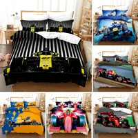 Red Racing Car 3D Kids Boy Bedding Set F1 Game Racer Printing Duvet Cover 2/3pcs Bedclothes with Pillowcase Twin Full Bedspread 1
