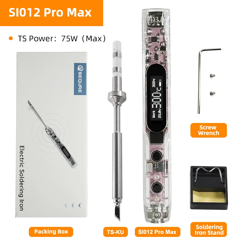 thumbnail image 2 of 68w Electric Soldering Iron Si012 Pro Portable Solder Iron Oled Screen 2 of 13