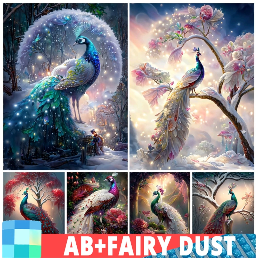 AB Fada Poeira 5D Pintura Diamante, Fantasia Pavão Flores Paisagem, Bordado  completo, DIY Ponto Cruz, Strass Art Decor, 2024 - AliExpress, image size:1000x1000