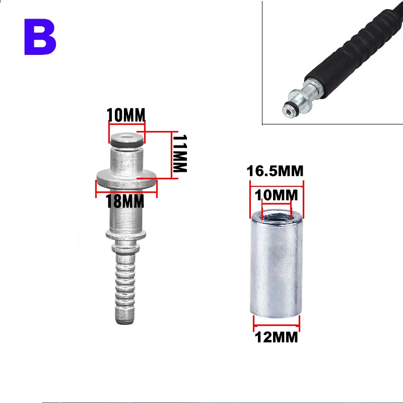 High Pressure Washer Hose Fitting Connector For Karcher K2 K3 K4 K5 K6 K7 Repairing Adaptor Nozzle Hose Plug Fitting With Sleeve 4