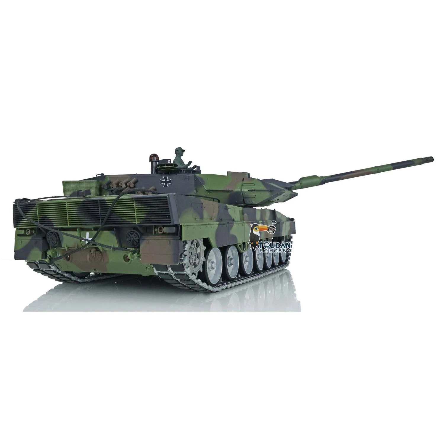 Toucan Controlled Toys 1/16 Heng Long 7.0 Leopard2A6 RC Tank 3889 Barrel Recoil Metal Tracks W/ Rubbers RTR  Car TH17593-SMT8 4