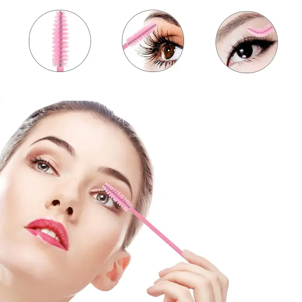 Makeup Tools 200pcs Disposable Brushes Set Mascara Wands Lip Brushes Microbrush Applicator Swab for Eyelash Extension Eyebrow 5