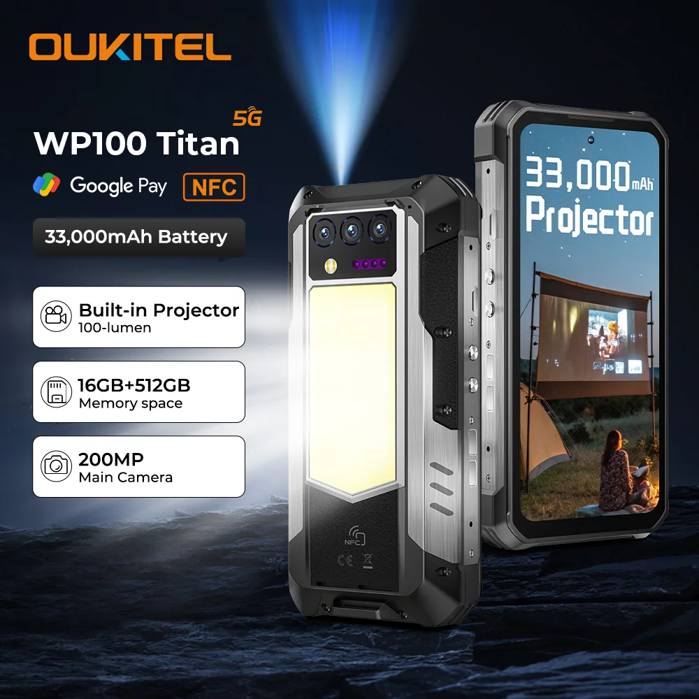 OUKITEL WP100 36gb+512gb 新品 OUKITEL WP100 Titan Rugged Smartphone 5G - 33000mAh Rugged Phone
