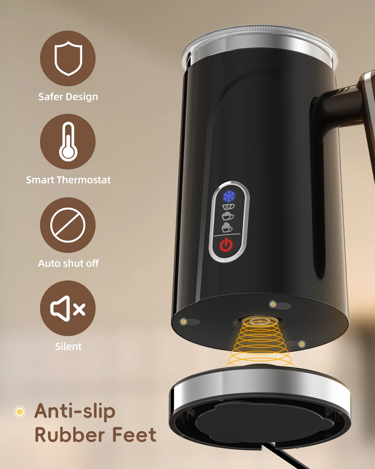 BioloMix automático quente e frio leite Frother,