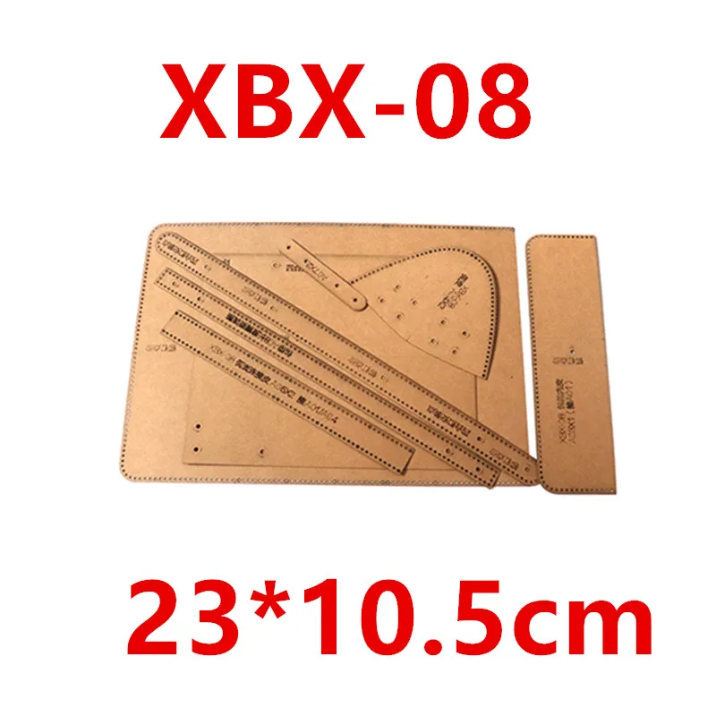 Sewing DIY Shoulder Messenger Bag Pattern Kraft Paper Leather Sewing Cylinder Bag Template Craf 23x10.5CM