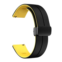 Magnetische Vouwgesp 22mm Silicone Horlogeband - Universele Passend