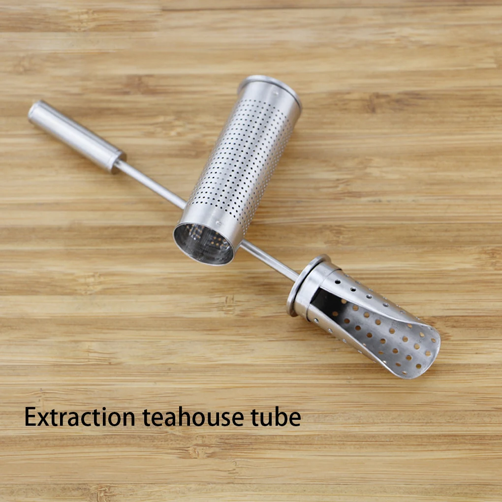 Tea Infuser Stainless Steel Pipe Steeper Loose Leaf Spice Mesh Strainer Integrated Filter Kitchen Gadgets Home