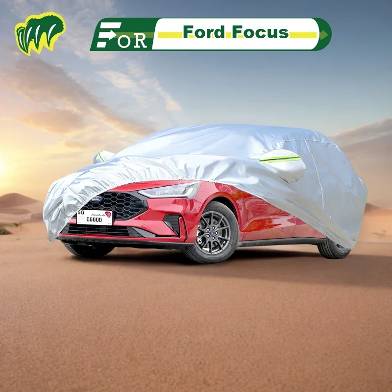 

For Ford Focus 2 BOX 3 BOX Hatchback Car Cover Waterproof Outdoor Cover Sun Rain Protection with Lock and Zipper Door